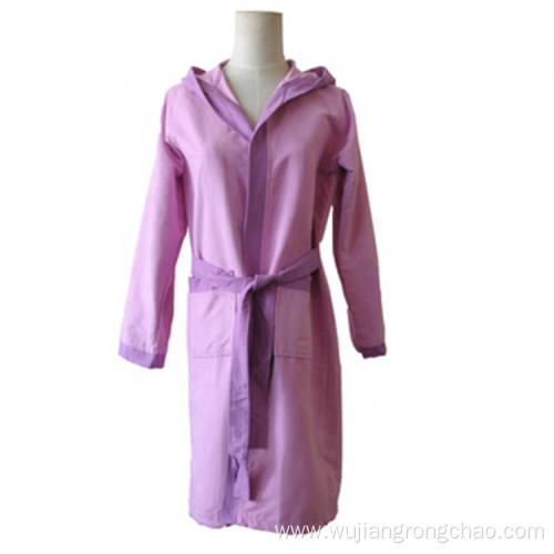 Luxury suede Breathable comfort Hotel microfiber bathrobe